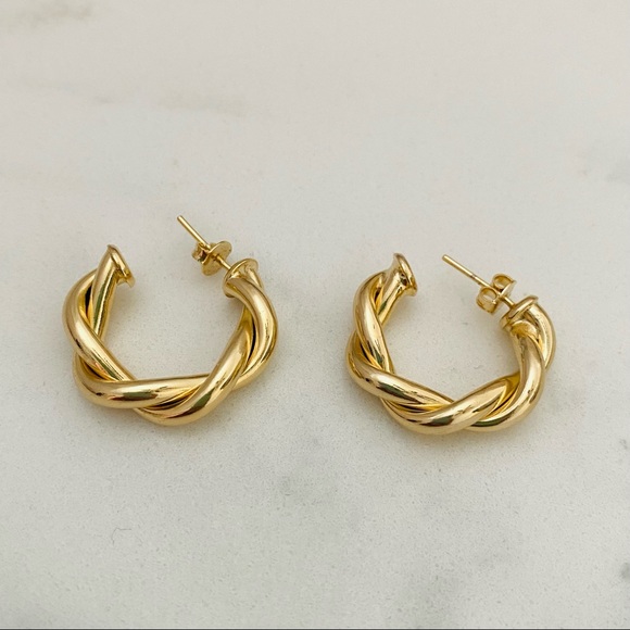 Rope Hoop Earrings - Picture 10 of 10